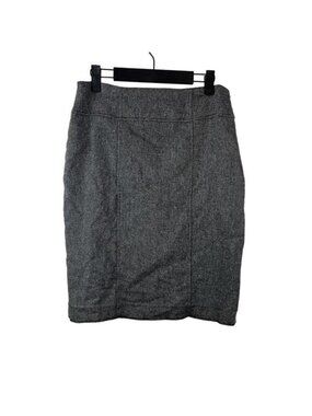 Banana Republic Gray Wool Blend Pencil Skirt Size 6 Stretch Lined